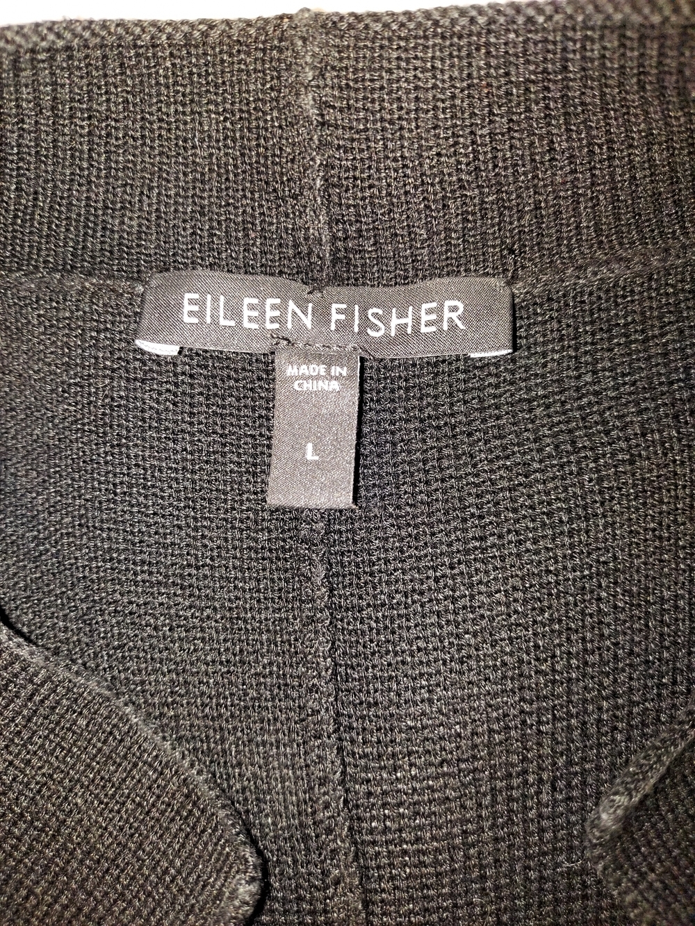 Eileen Fisher Colorblock Long Kimono Cardigan Silk Blend Gray Black - Picture 3 of 9
